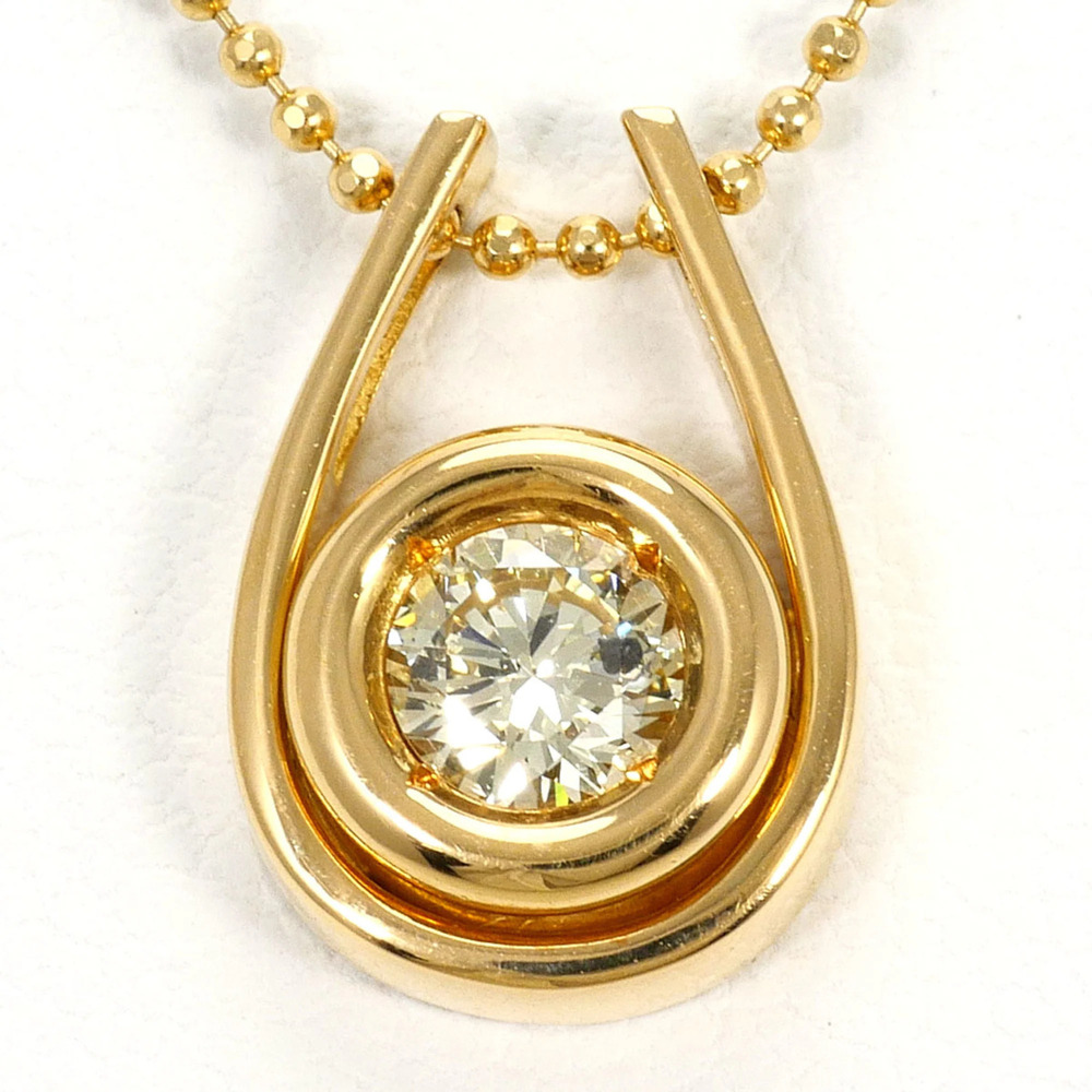 18K (18-karat) Yellow Gold Necklace with Diamond (0.32ct), Total Weight 3.9g,...